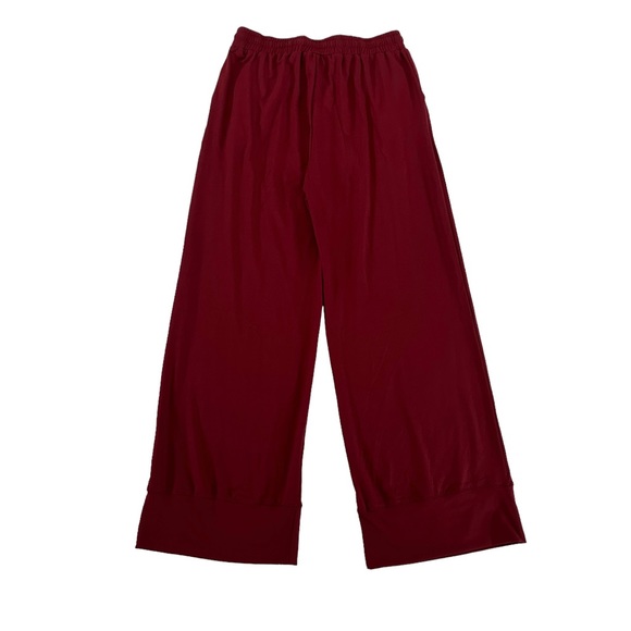 Keep Beauty Red Burgundy Drawstrings Wide Leg Pants Size XL - Picture 5 of 15